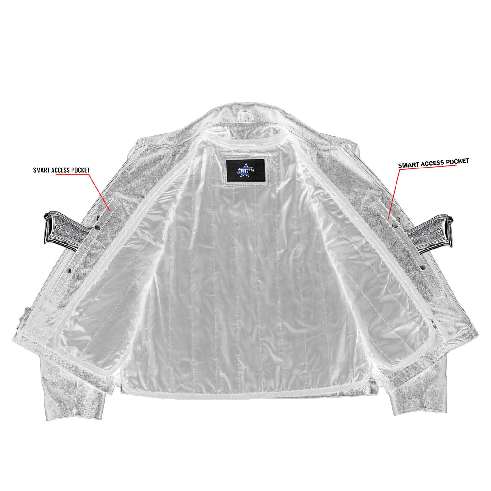 BSM4649 Black Raider Men’s Leather Motorcycle Jacket - Image 4