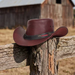 BSM4685 Ruby Maverick- Men’s Leather Hat