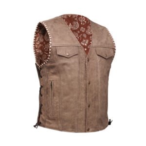 BSM5014 Sandstone Men’s Leather Vest
