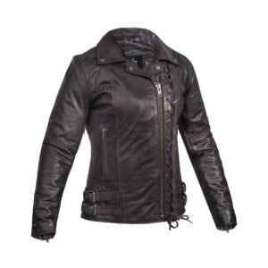 BSM5020 Black Pearl& Women's Fashion Leather Jacket
