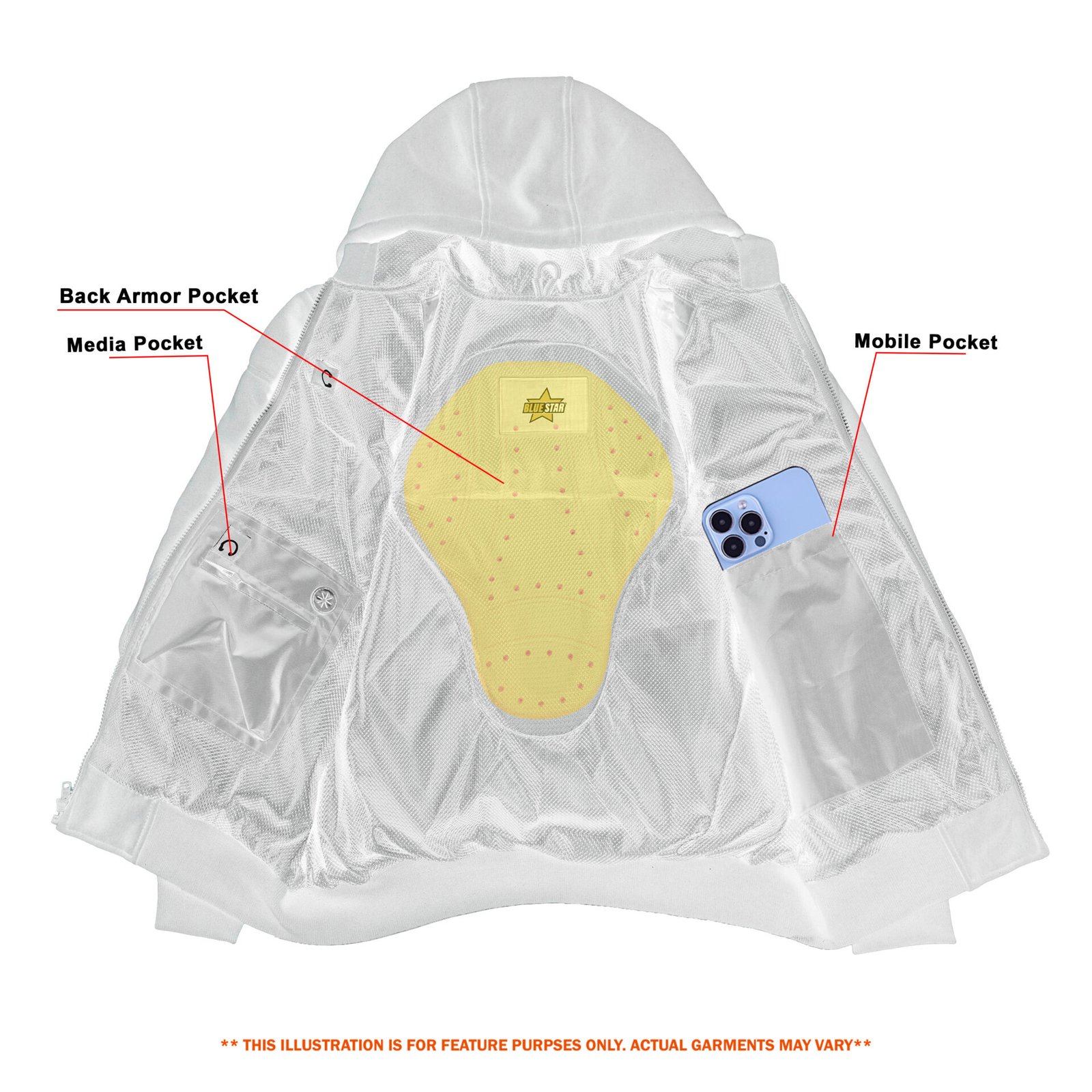 BSM5039 Blackwave - Men’s Motorcycle Riding Hoodie - Image 4