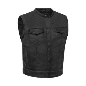 BSM5043 Grimedge Leather Motorcycle Vest