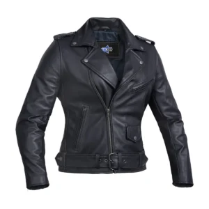 Moonlight Women's Navy Blue Fashion Leather Jacket