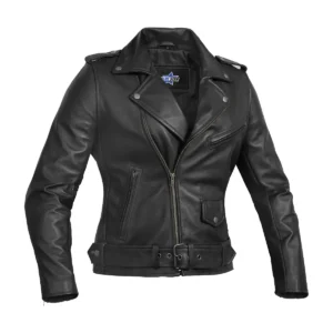 Night Shine Women's Black Fashion Leather Jacket