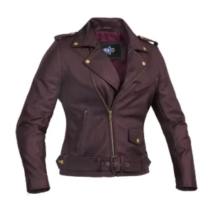 Rose Glow Women's Oxblood Fashion Leather Jacket