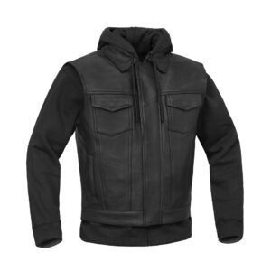 BSM5048 Lucent Noir Men's Leather Vest