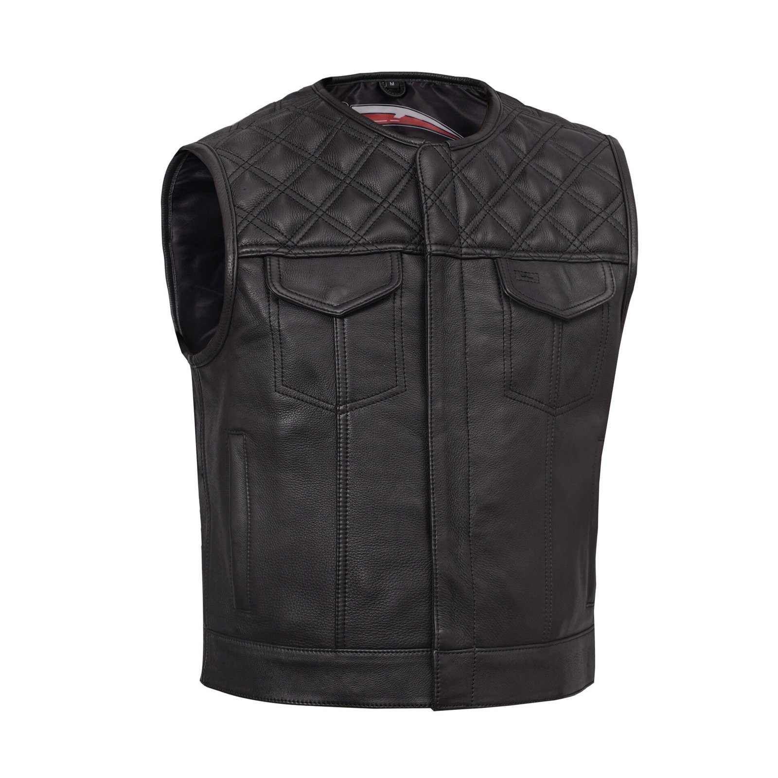 BSM5049 Nocturne Men’s Leather Motorcycle Vest