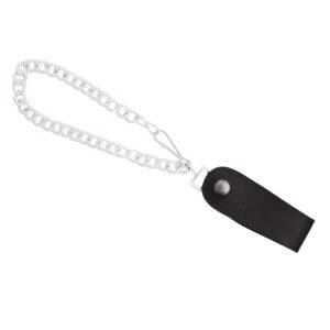 Chrome Silver Heavy-Duty Wallet Chain with Snap-On Belt Loop - 13 Inch