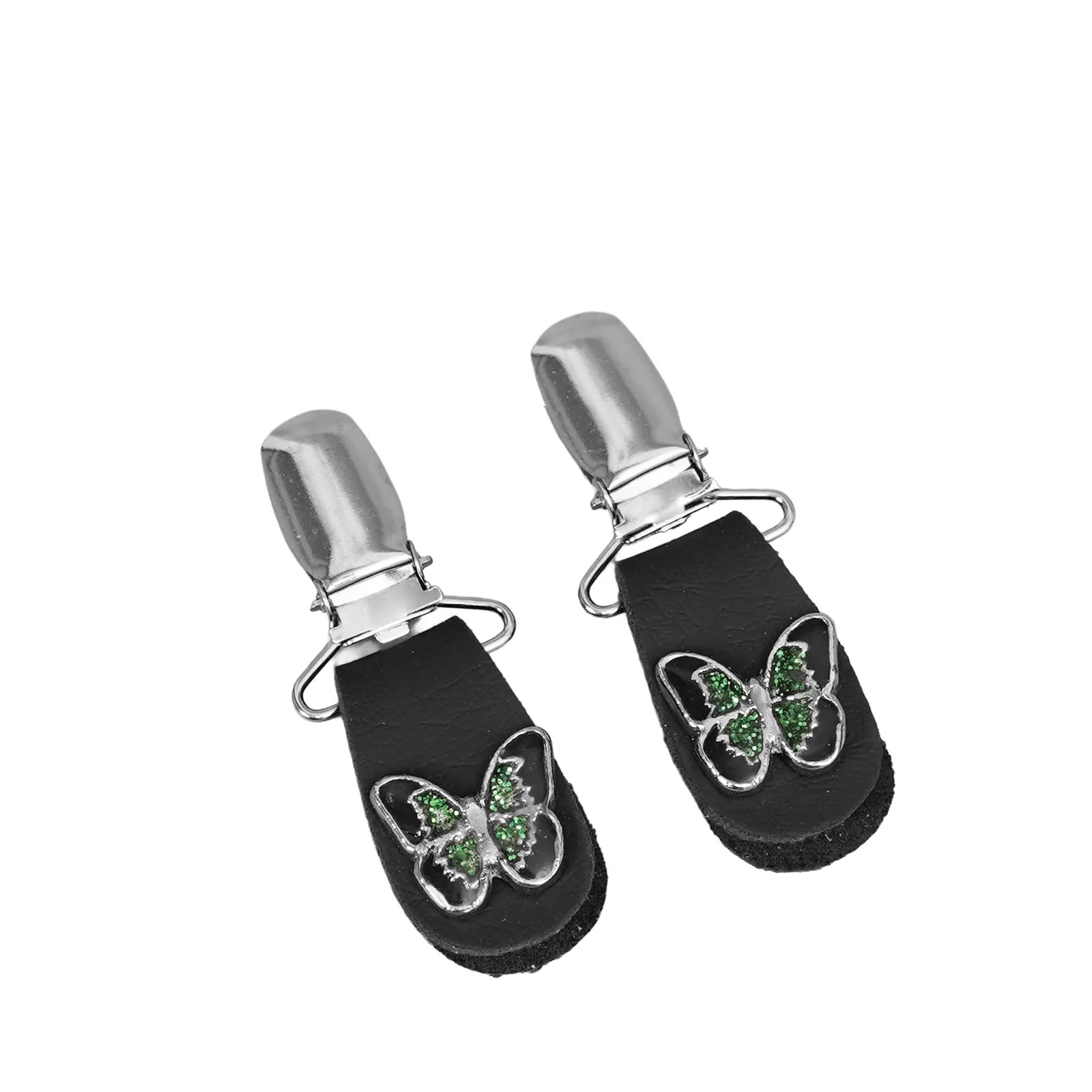 Green Butterfly Boot Clips - Image 2