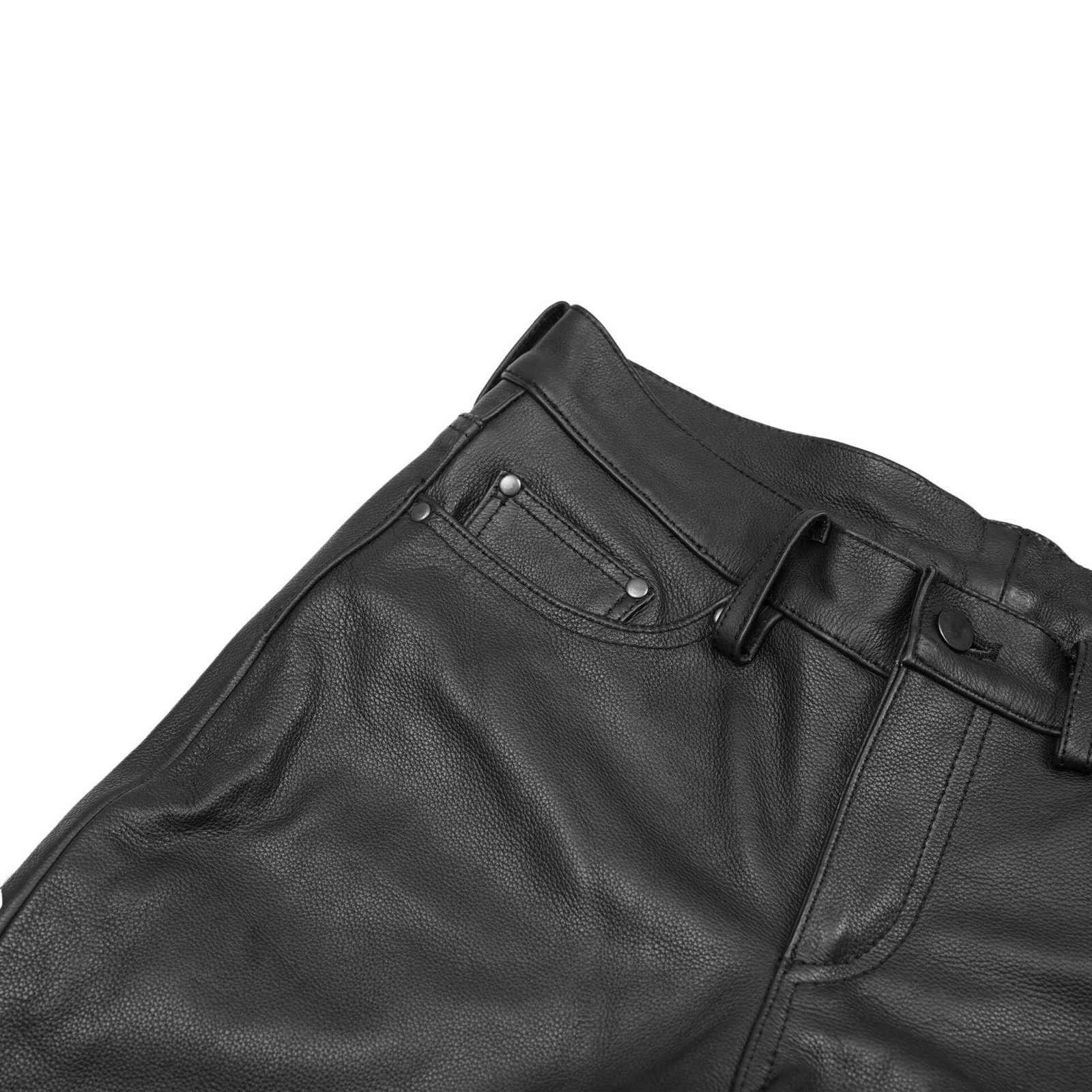 BSM5052 Onedrive Men's Black leather motorcycle pants - Image 6