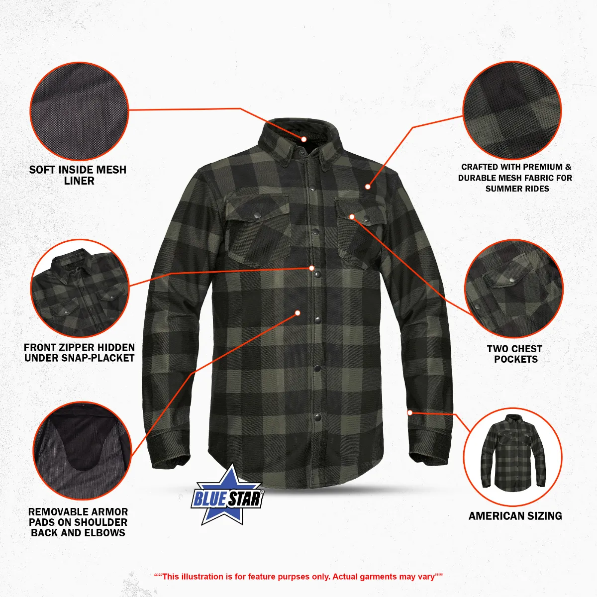 Faithful Men’s Mesh Flannel Riding Shirt - Image 3