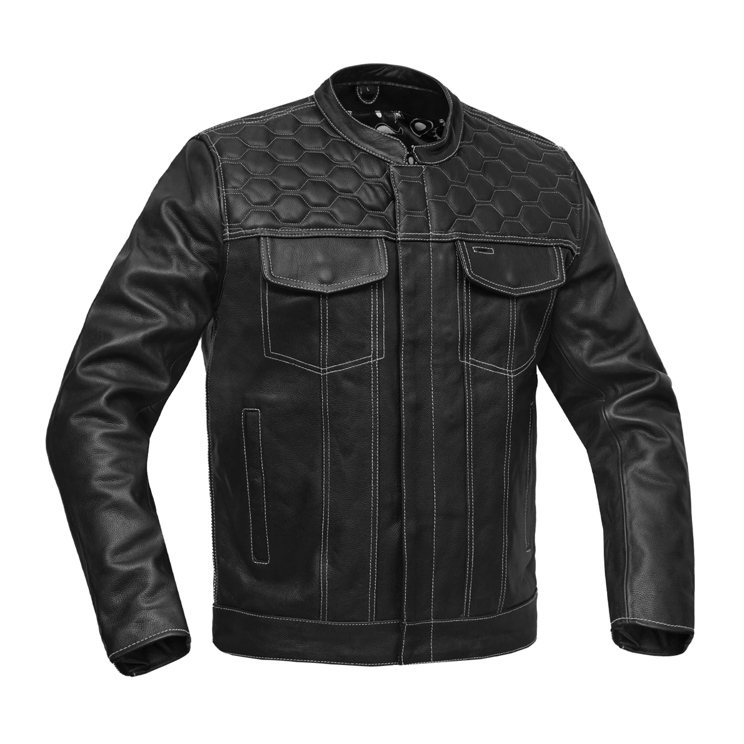 BSM5058 Conall Men's Leather Motorcycle Jacket
