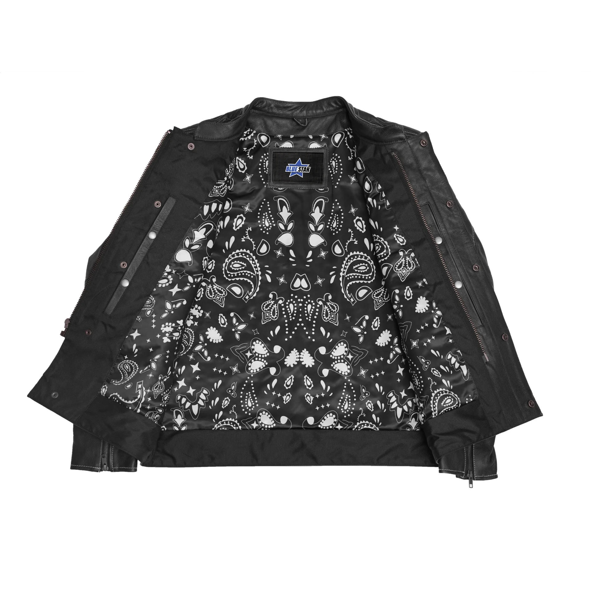 BSM5058 Conall Men's Leather Motorcycle Jacket - Image 5