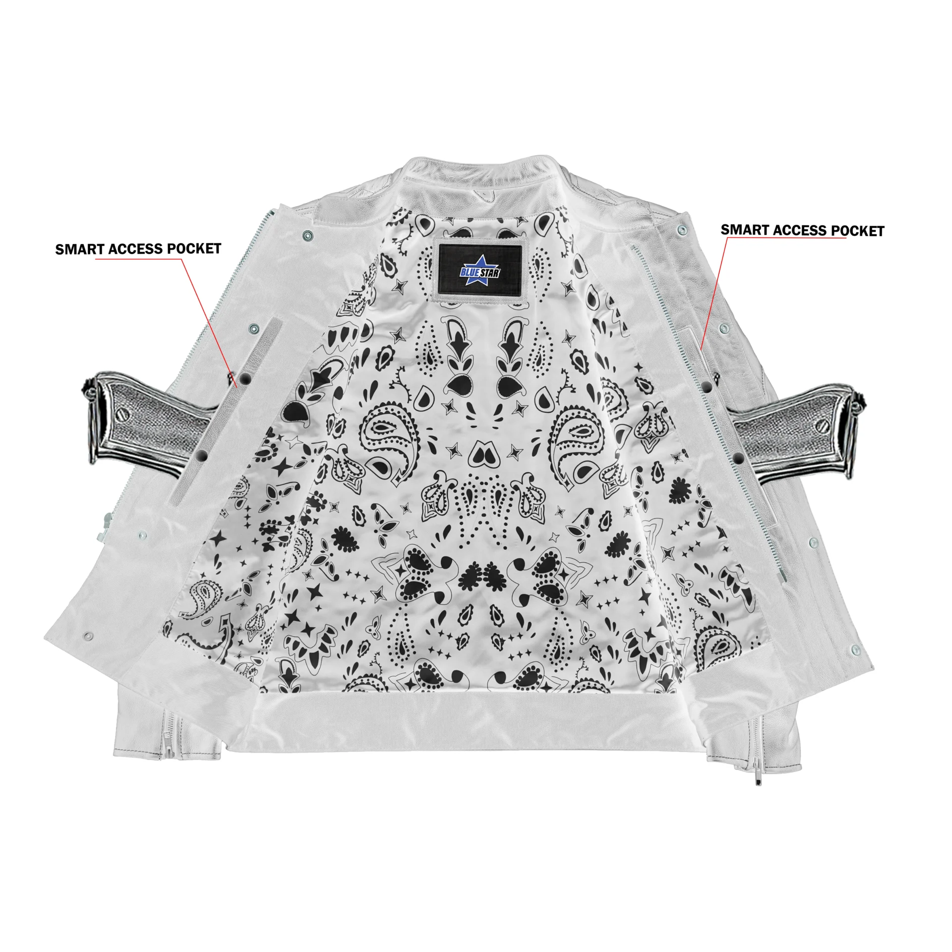 BSM5058 Conall Men's Leather Motorcycle Jacket - Image 4