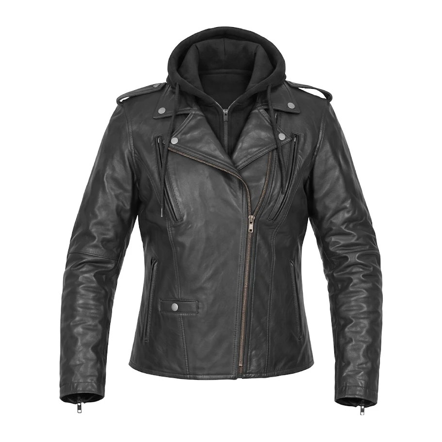 Blazing Dark Women’s Motorcycle Leather Jacket